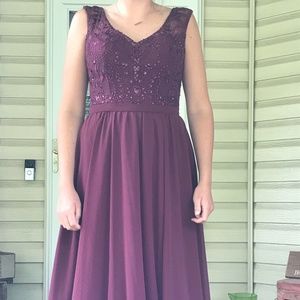 Maroon Bridesmaid Dress